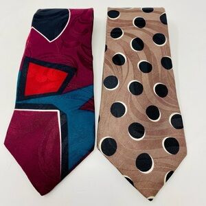 Bundle of 2 Vintage George Machado Zylos Silk Ties